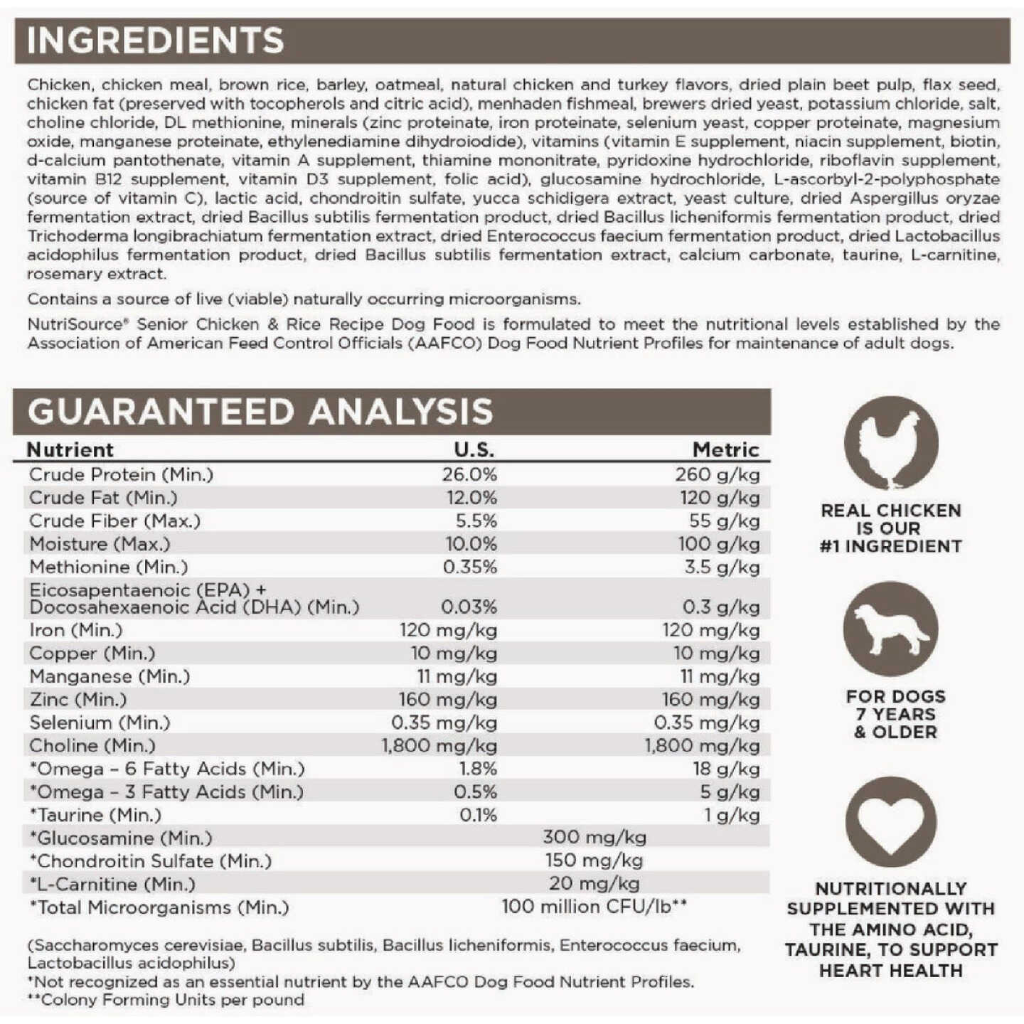 NutriSource 4 Lb. Chicken & Rice Recipe Senior Dog Food Image 3