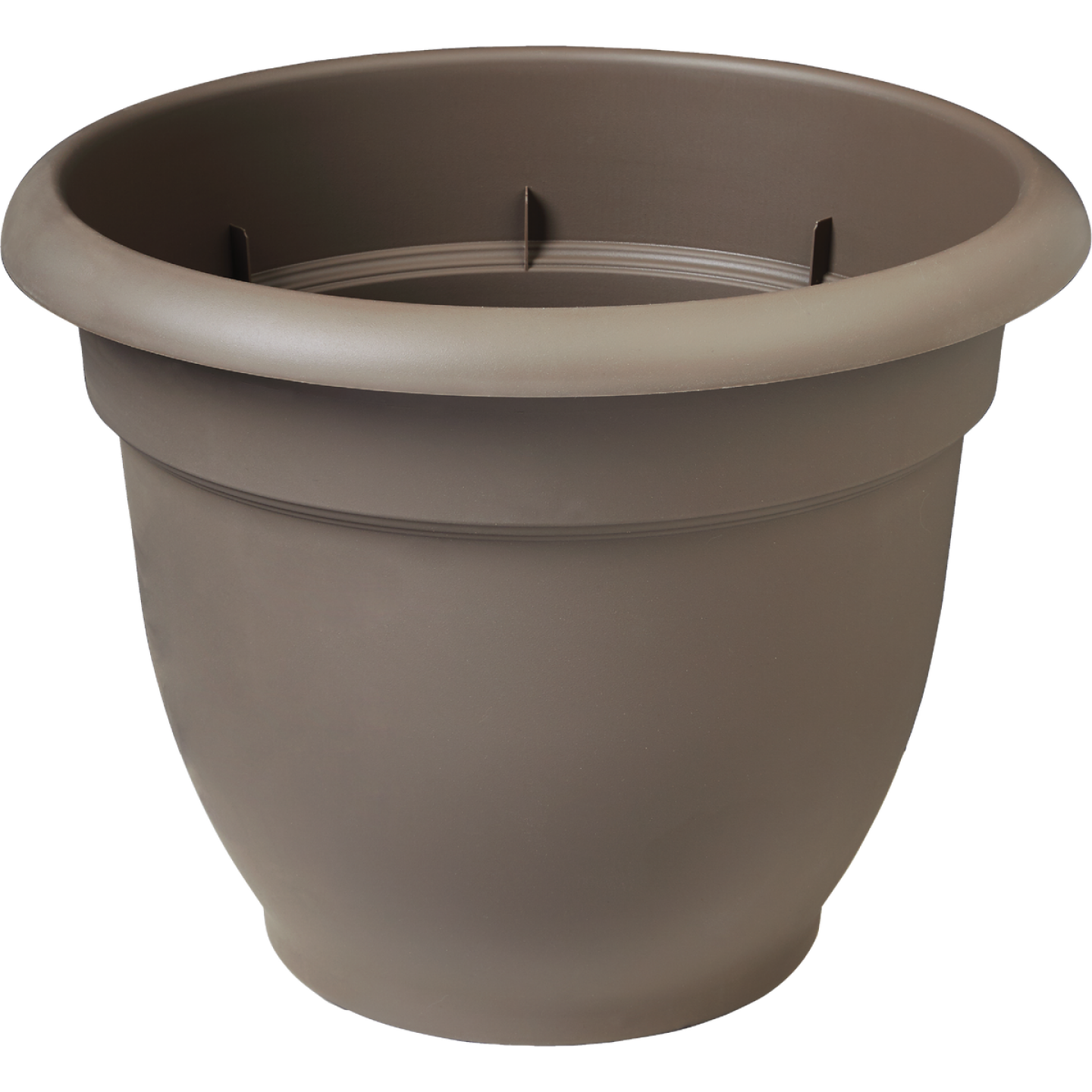 Bloem Ariana 13.75 In. H. x 16 In. Dia. Plastic Self Watering Charcoal Planter Image 1