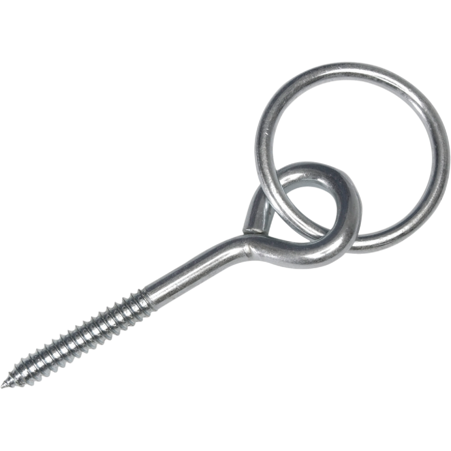 Campbell 2 In. Zinc-Plated Steel Hitch Ring with Screw Eye Image 1