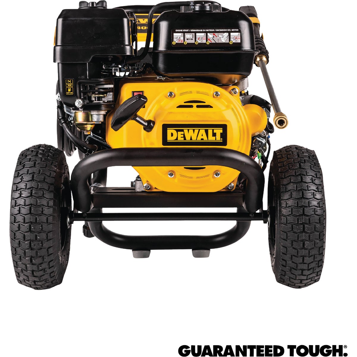 DEWALT 3400 PSI 2.5 GPM Gas Cold Water Pressure Washer with Manual Recoil + E-Start Engine Image 10