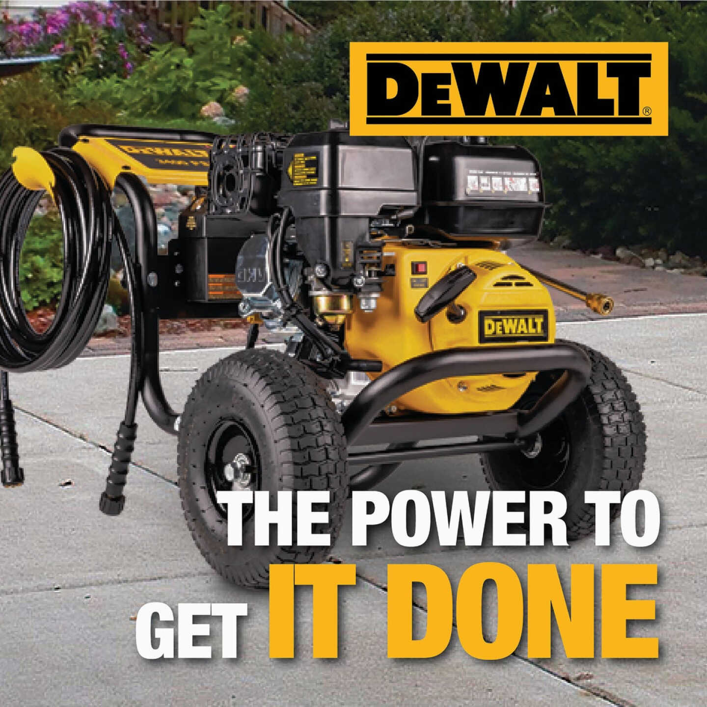DEWALT 3400 PSI 2.5 GPM Gas Cold Water Pressure Washer with Manual Recoil + E-Start Engine Image 8