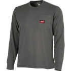 Milwaukee GridIron Small Gray Long Sleeve Heavy-Duty Pocket T-Shirt Image 1