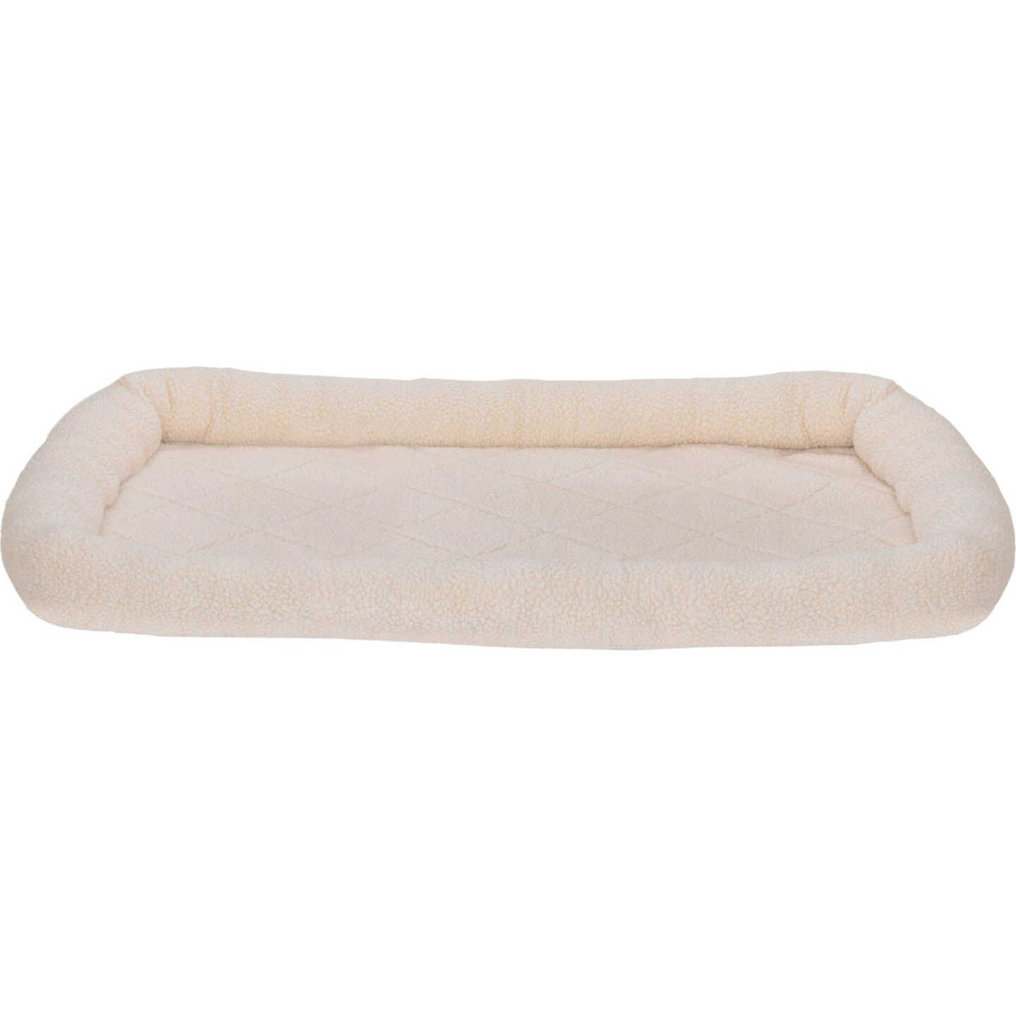 FurHaven Large Faux Lambswool Crate Bolster Image 1