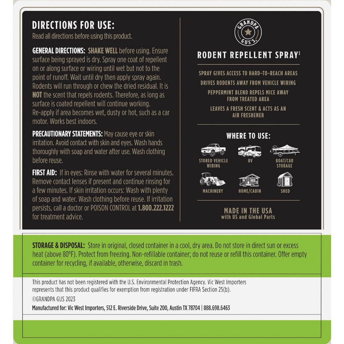 Grandpa Gus's 1 Gal. Ready To Use Trigger Spray All Natural Mouse Repellent Spray Image 7