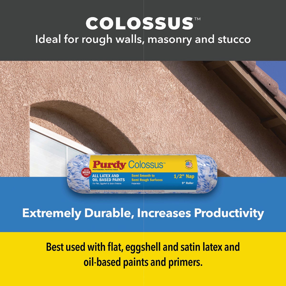 Purdy Colossus 9 In. x 3/4 In. Woven Fabric Roller Cover Image 2