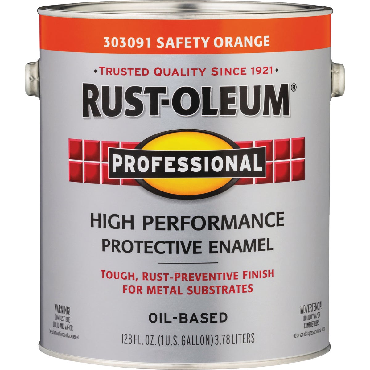 Rust-Oleum Professional Oil-Based Gloss VOC Formula Rust Control Enamel, Safety Orange, 1 Gal. Image 5
