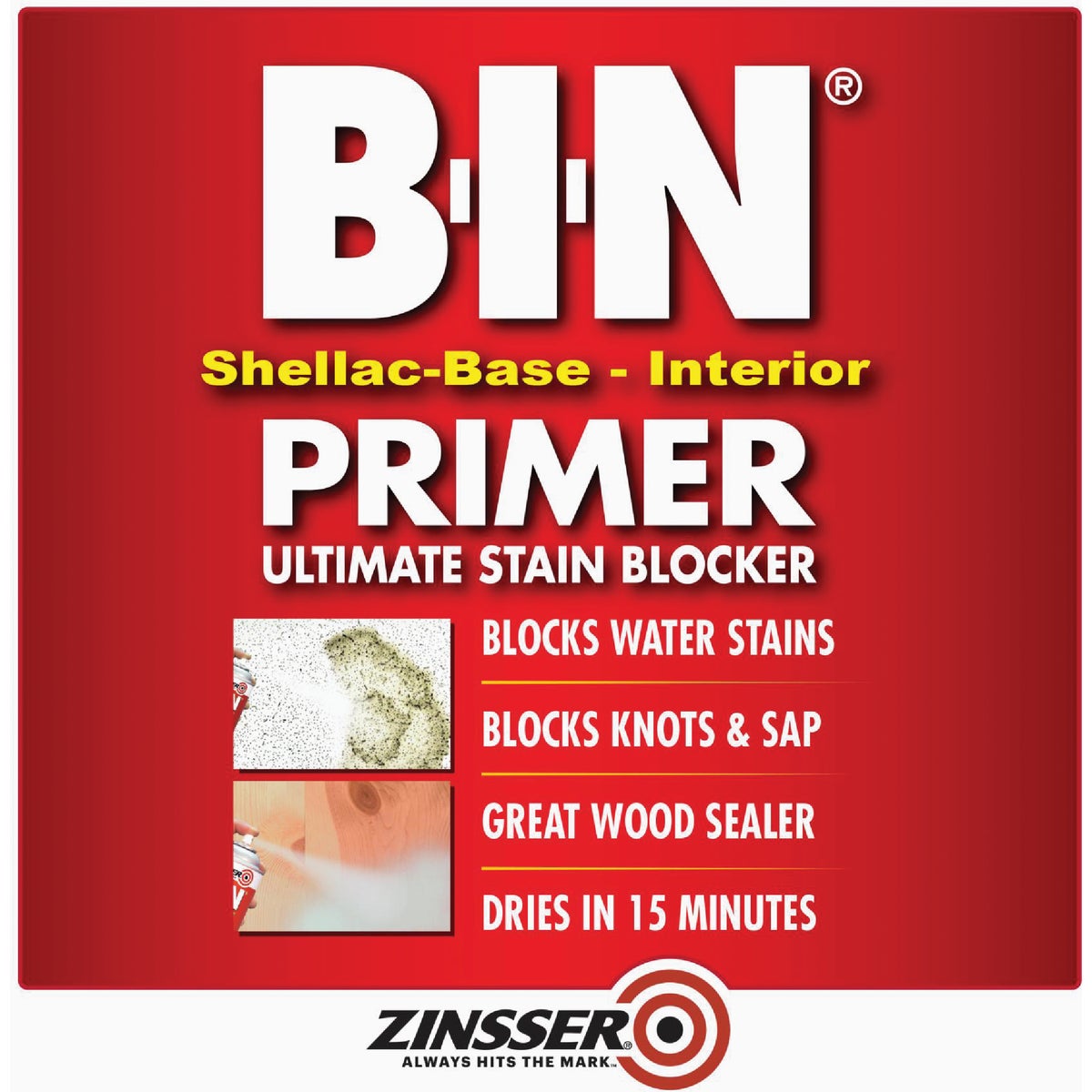 Zinsser B-I-N 13 Oz. Shellac-Base Primer Spray, White Image 2