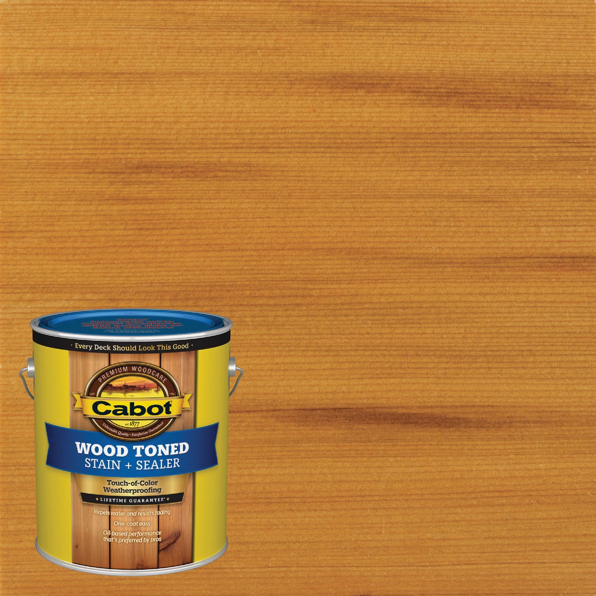 Cabot VOC Wood Toned Deck & Siding Exterior Stain & Sealer, 19202 Cedar, 1 Gal.