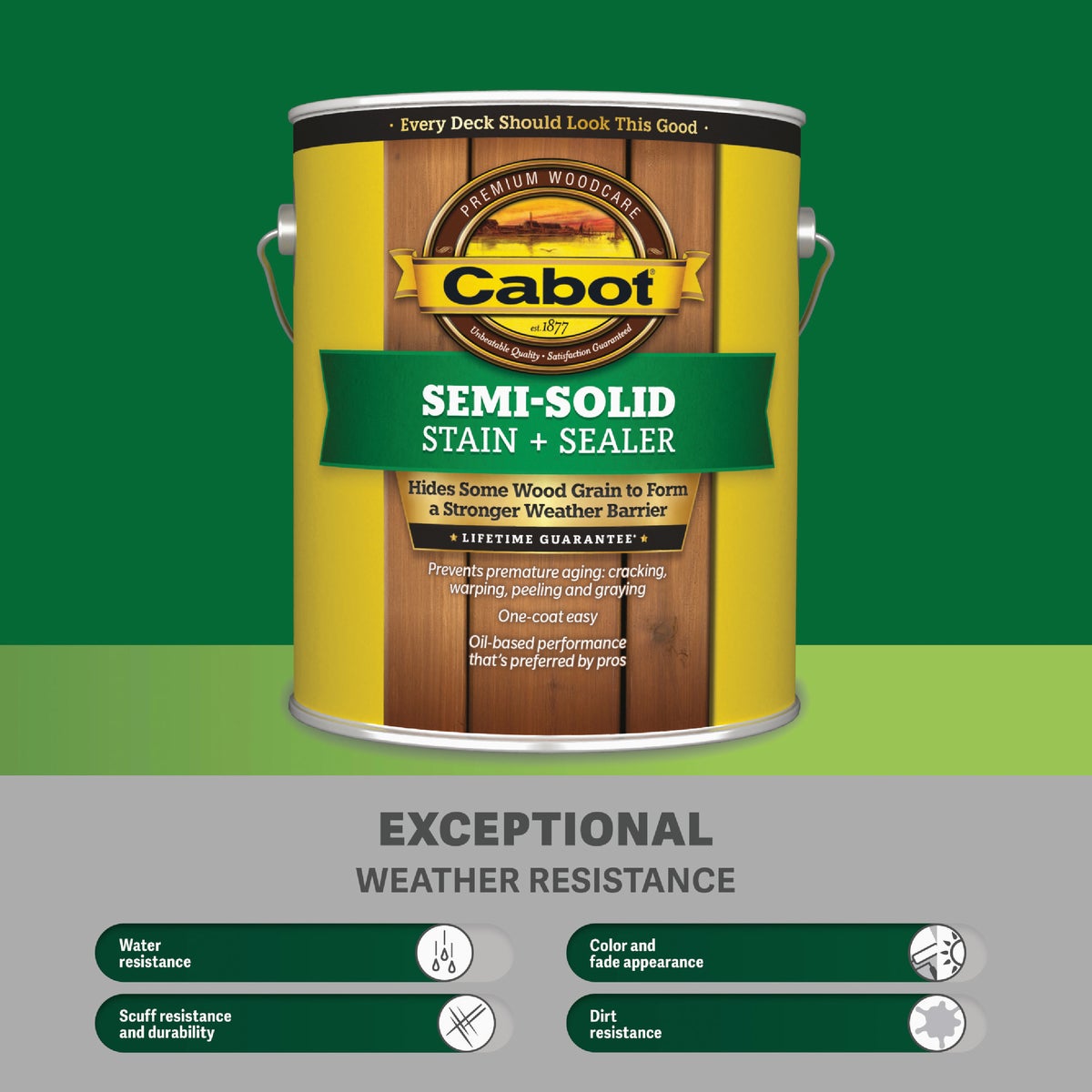 Cabot VOC Semi-Solid Stain + Sealer, 17406 Neutral Base, 1 Gal. Image 7