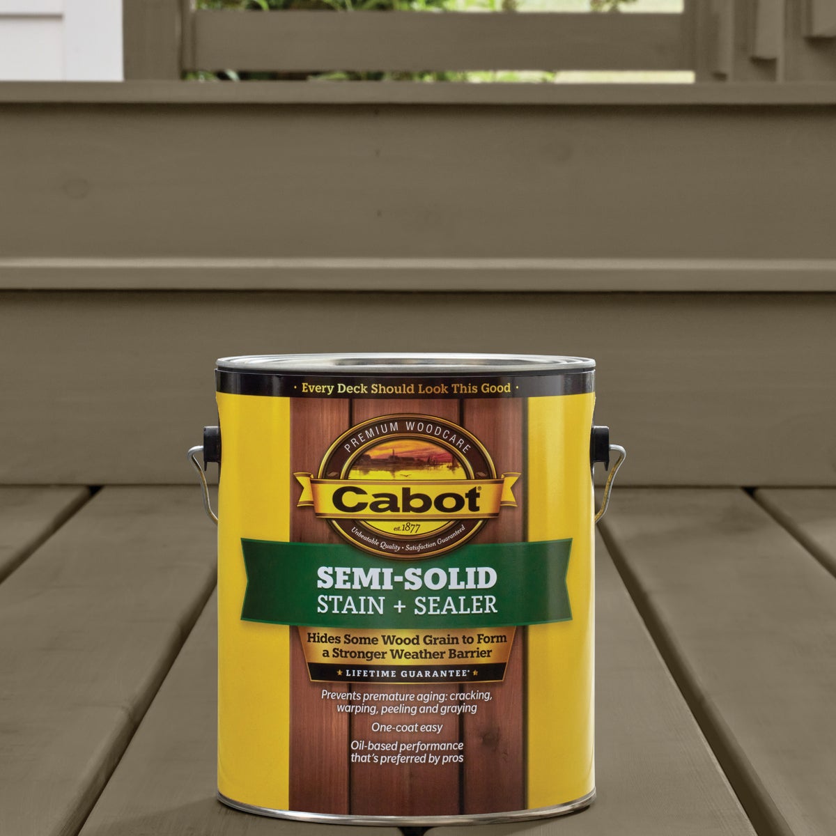 Cabot VOC Semi-Solid Stain + Sealer, 17406 Neutral Base, 1 Gal. Image 6