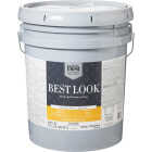 Best Look Latex Premium Paint & Primer In One Eggshell Interior Wall Paint, Ultra White, 5 Gal. Image 1
