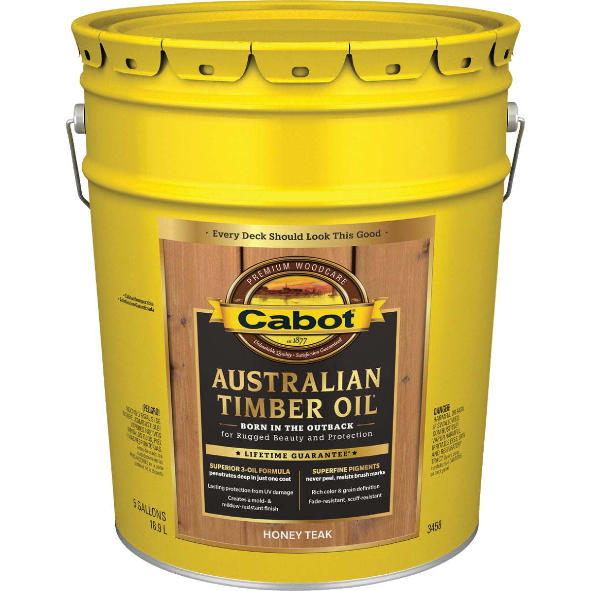 Cabot Australian Timber Oil, Honey Teak, 5 Gal. Image 7