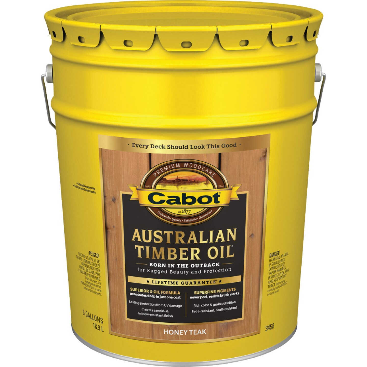 Cabot Australian Timber Oil, Honey Teak, 5 Gal. Image 7