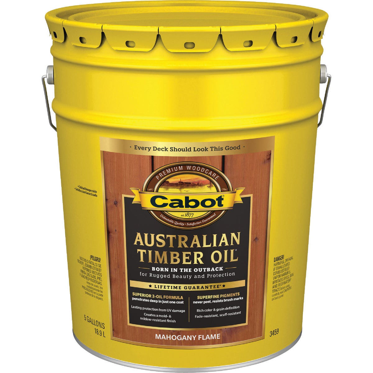 Cabot Australian Timber Oil, Mahogany Flame, 5 Gal. Image 7