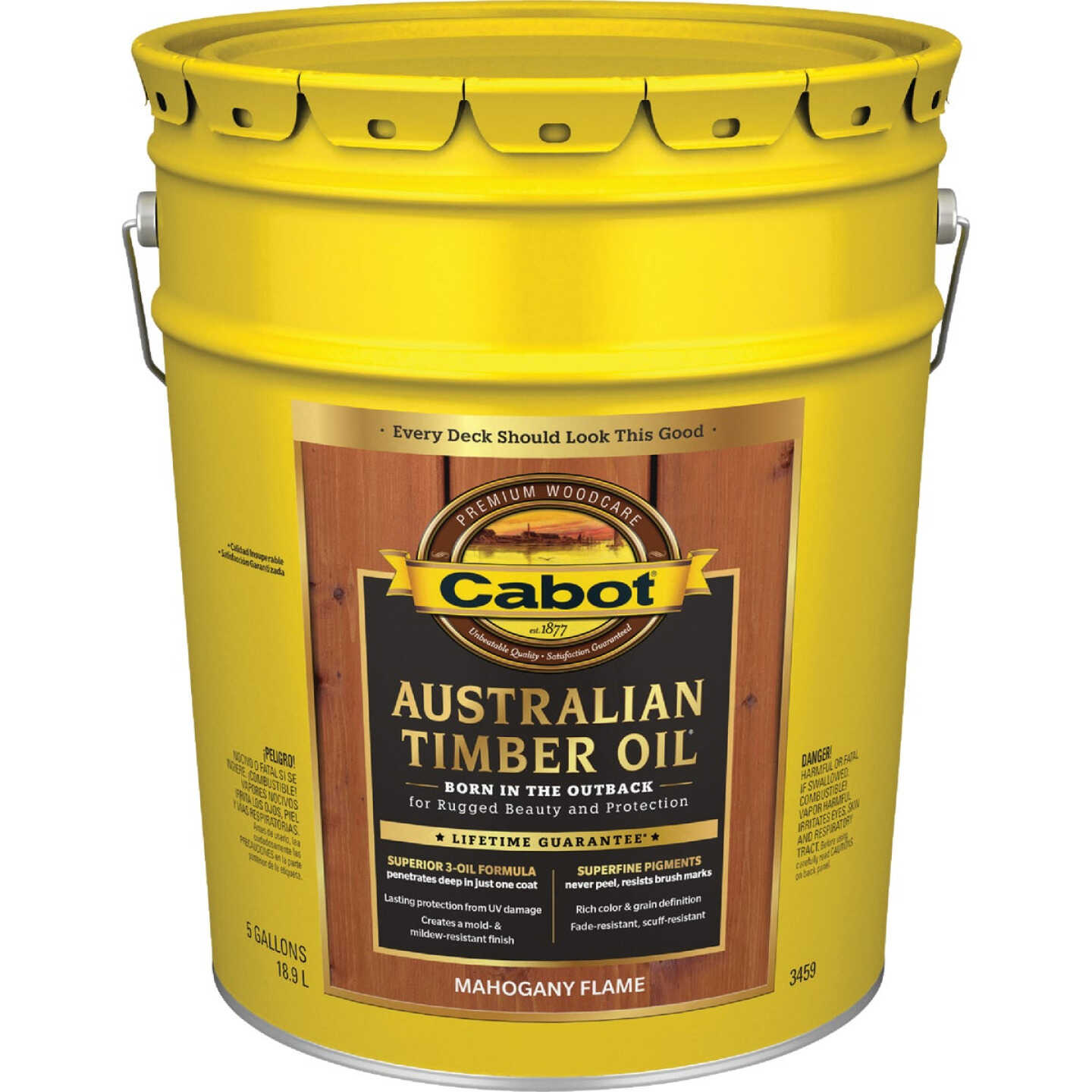 Cabot Australian Timber Oil, Mahogany Flame, 5 Gal. Image 7