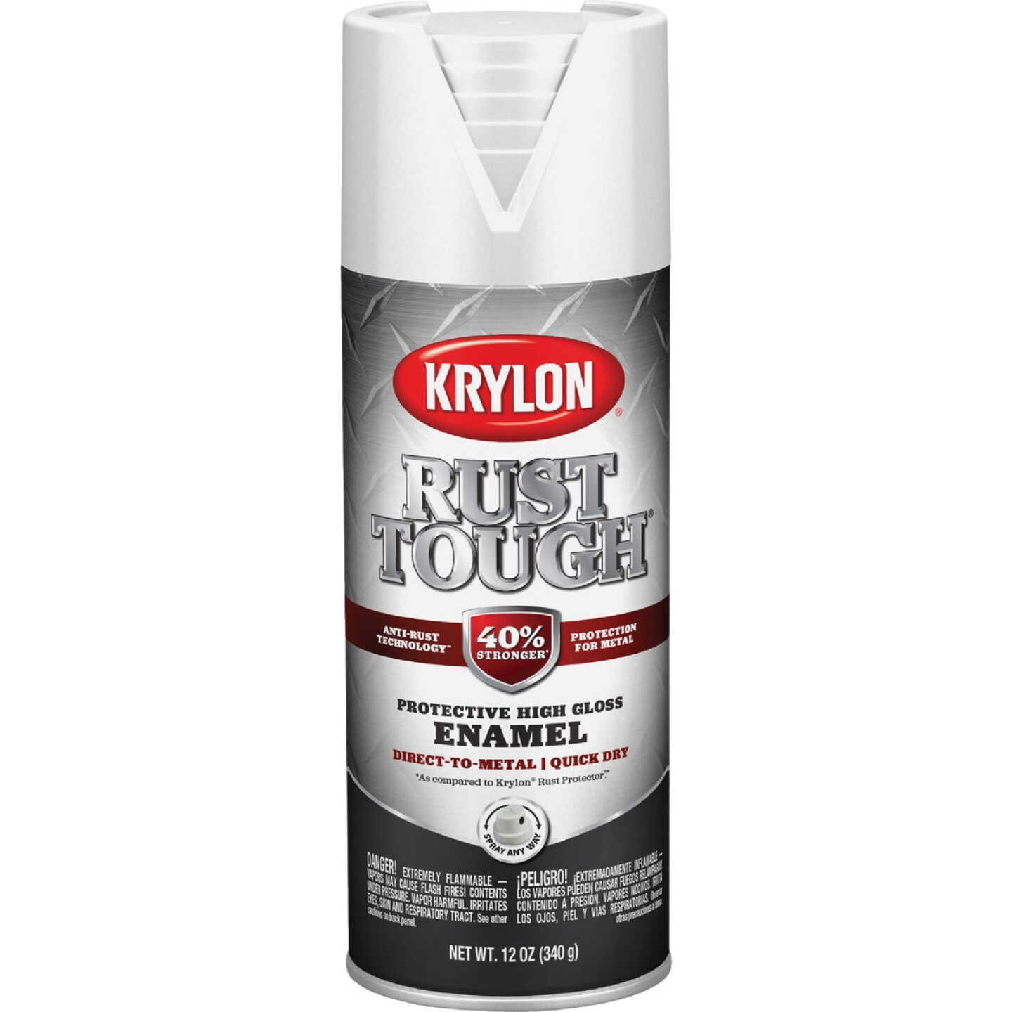 Krylon Rust Tough 12 Oz. Gloss Alkyd Enamel Spray Paint, White Image 4