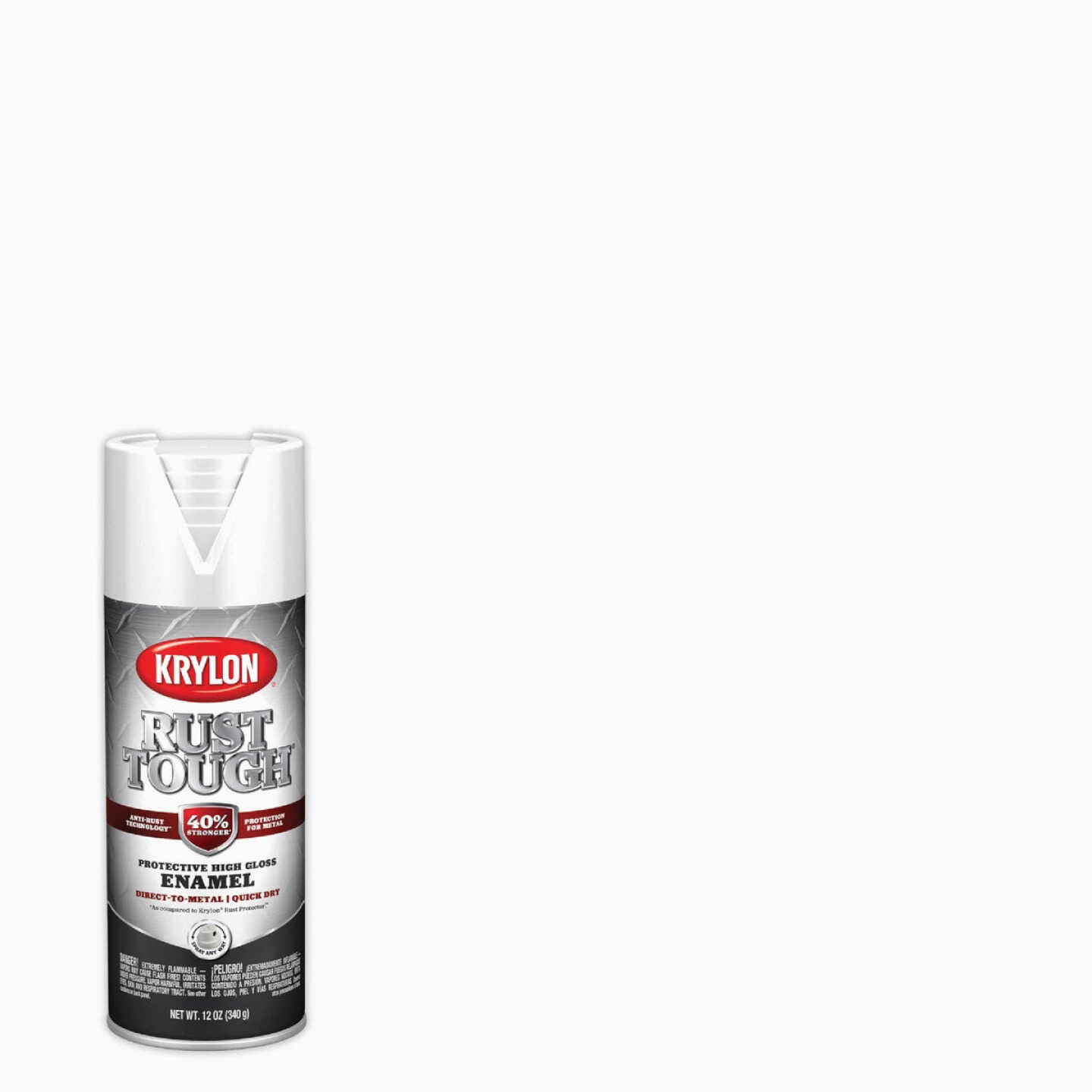 Krylon Rust Tough 12 Oz. Gloss Alkyd Enamel Spray Paint, White Image 1