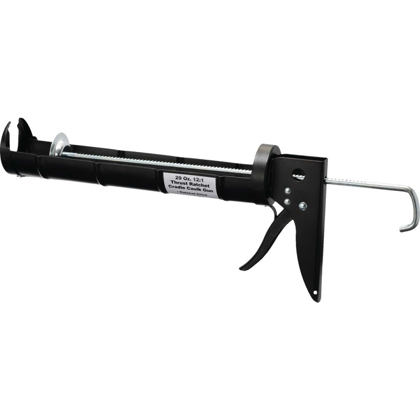 29 Oz. 12:1 Thrust Ratchet Cradle Caulk Gun Image 1