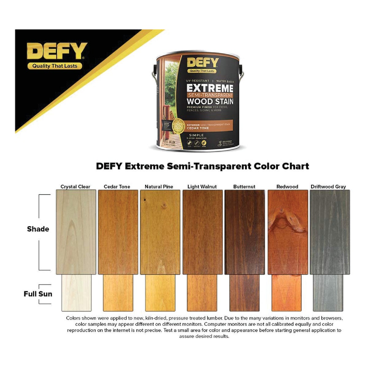 DEFY Extreme Semi-Transparent Exterior Wood Stain, Butternut, 1 Gal. Bottle Image 3
