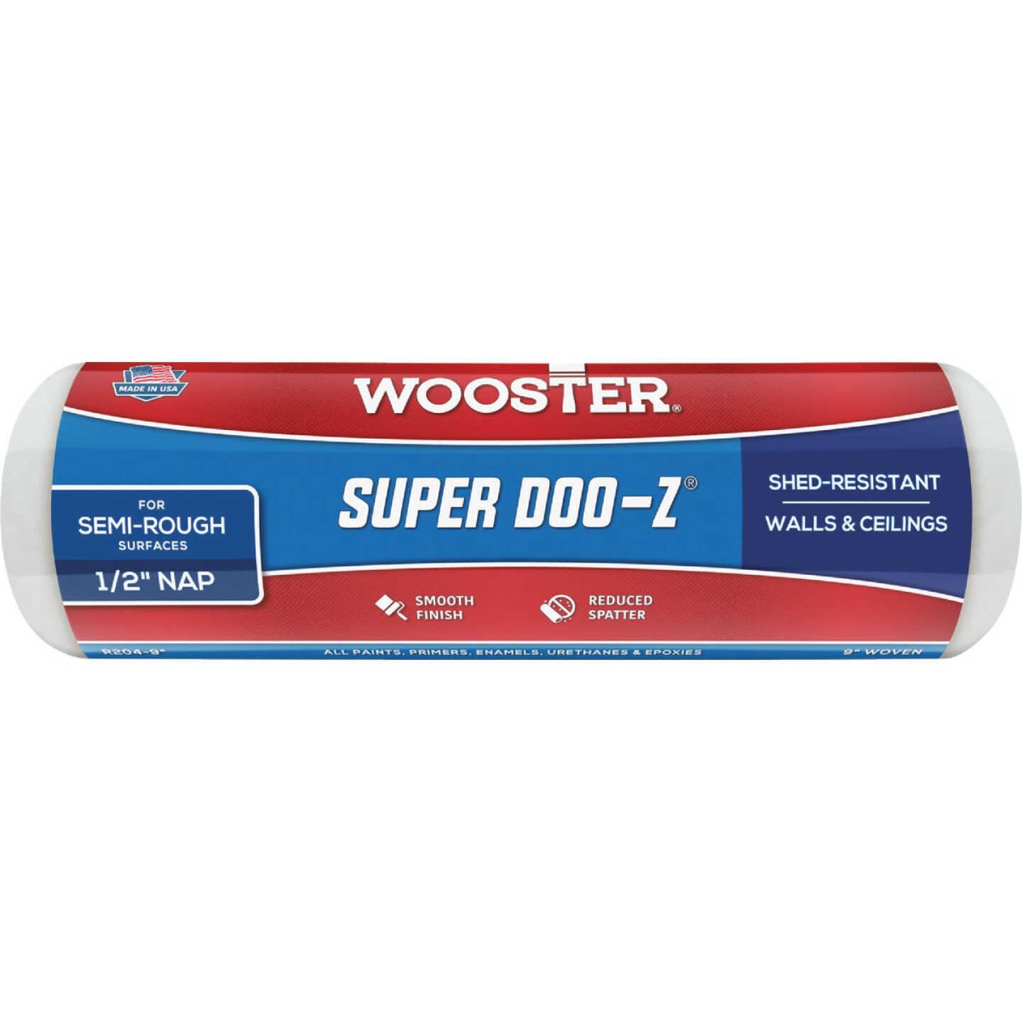 Wooster Super Doo-Z 9 In. x 1/2 In. Woven Fabric Roller Cover Image 1