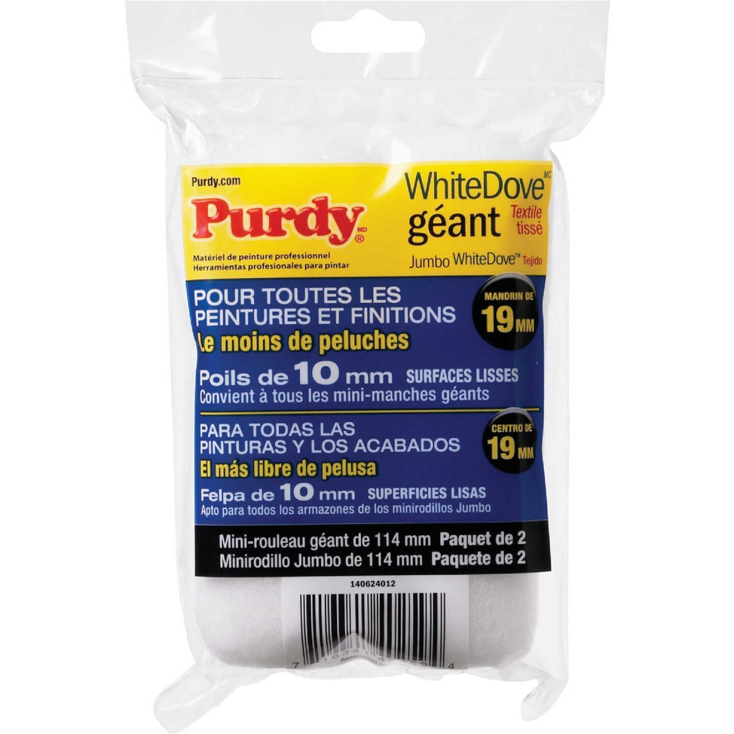 Purdy White Dove 4-1/2 In. x 3/8 In. Jumbo Mini Woven Fabric Roller Cover (2-Pack) Image 7