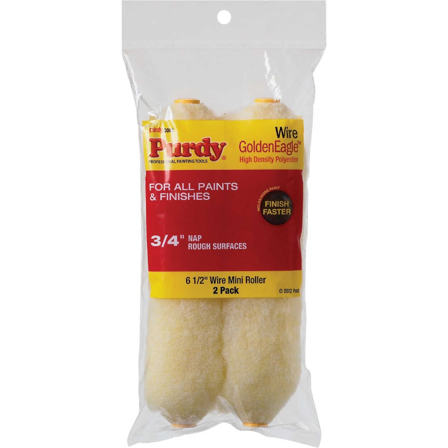 Purdy Jumbo Golden Eagle 6-1/2 In. x 3/4 In. Mini Knit Fabric Roller Cover (2-Pack) Image 1