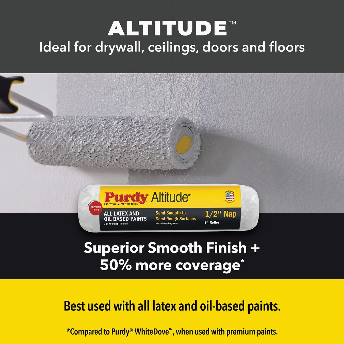 Purdy Altitude 9 In. x 1/2 In. Microfiber Roller Cover Image 2