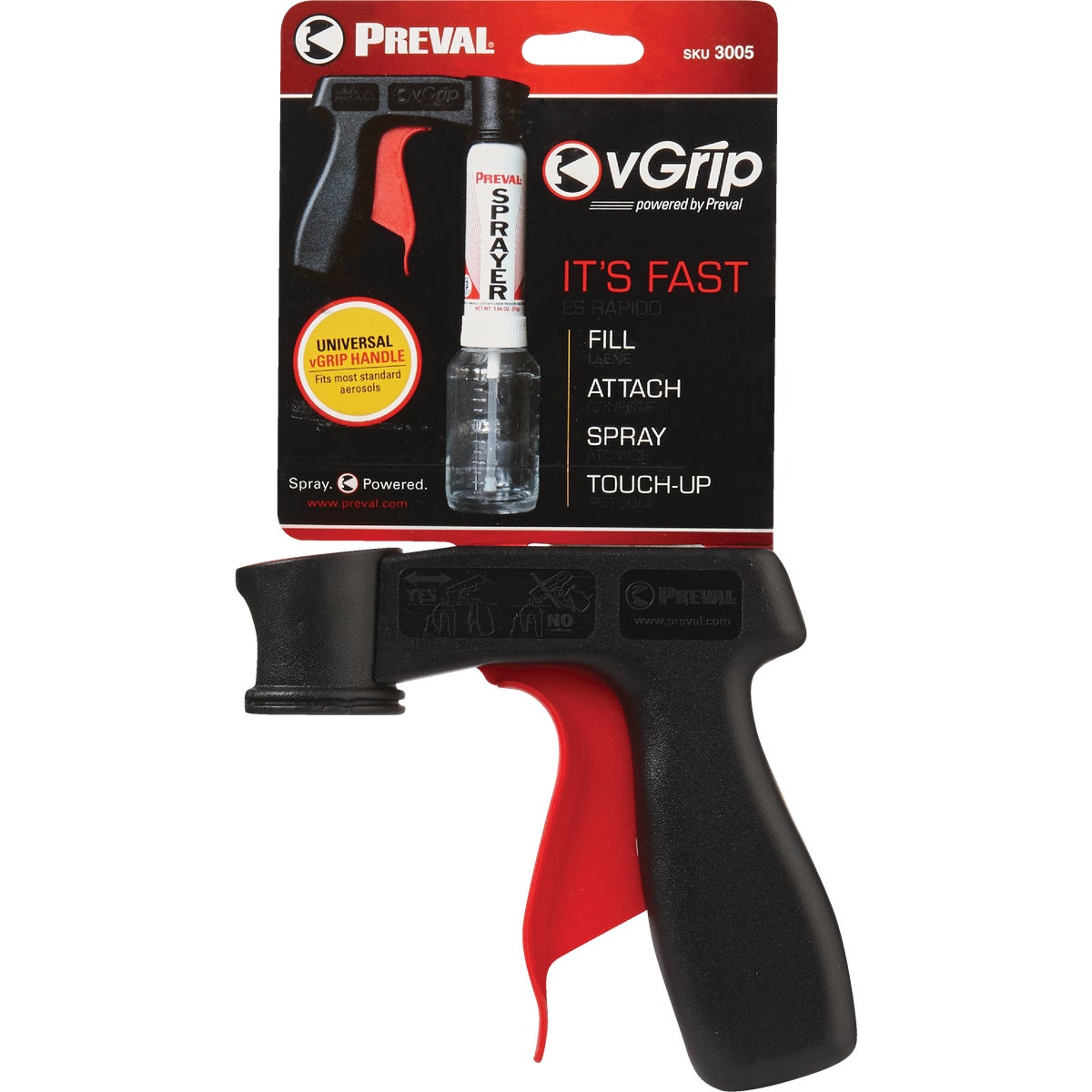 Preval VGrip Universal Paint Sprayer Handle Image 1