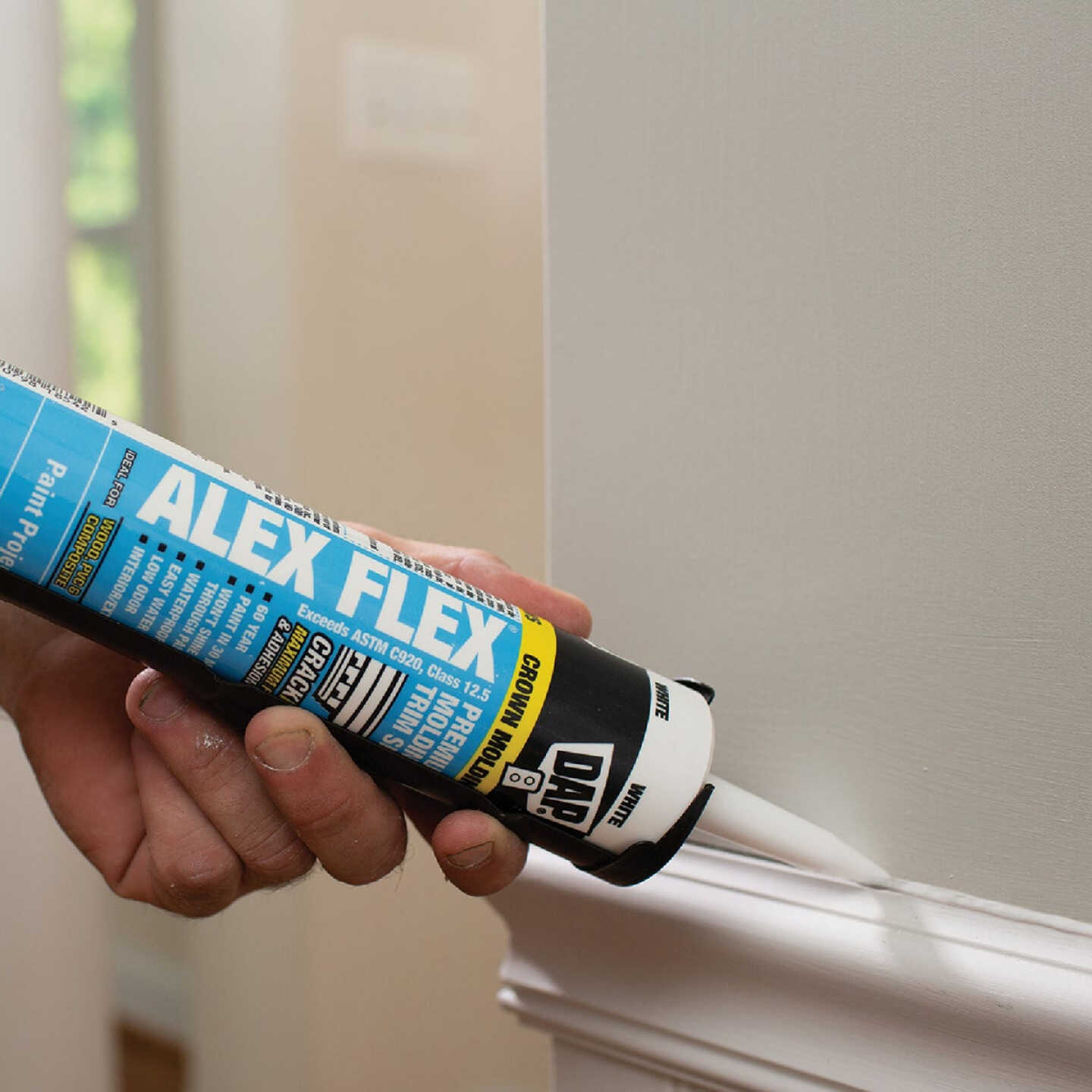 Dap Alex Flex 10.1 Oz. Premium Molding & Trim Acrylic Latex Siliconized Sealant, White Image 6