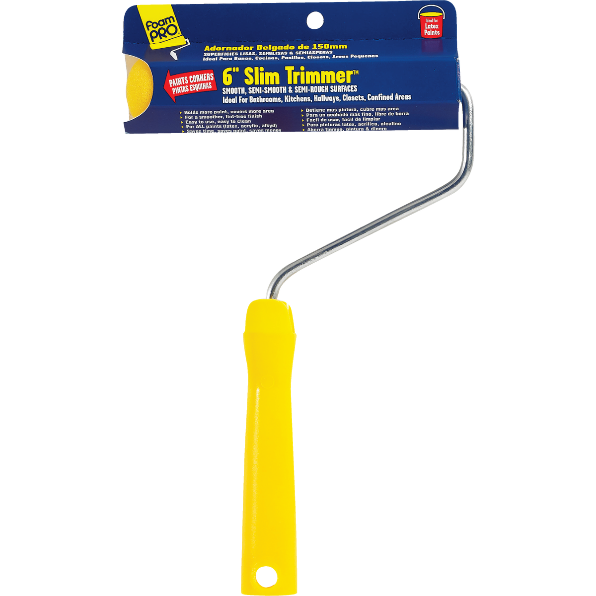 FoamPro Slim Trimmer 6 In. Mini Foam Roller Cover & Frame