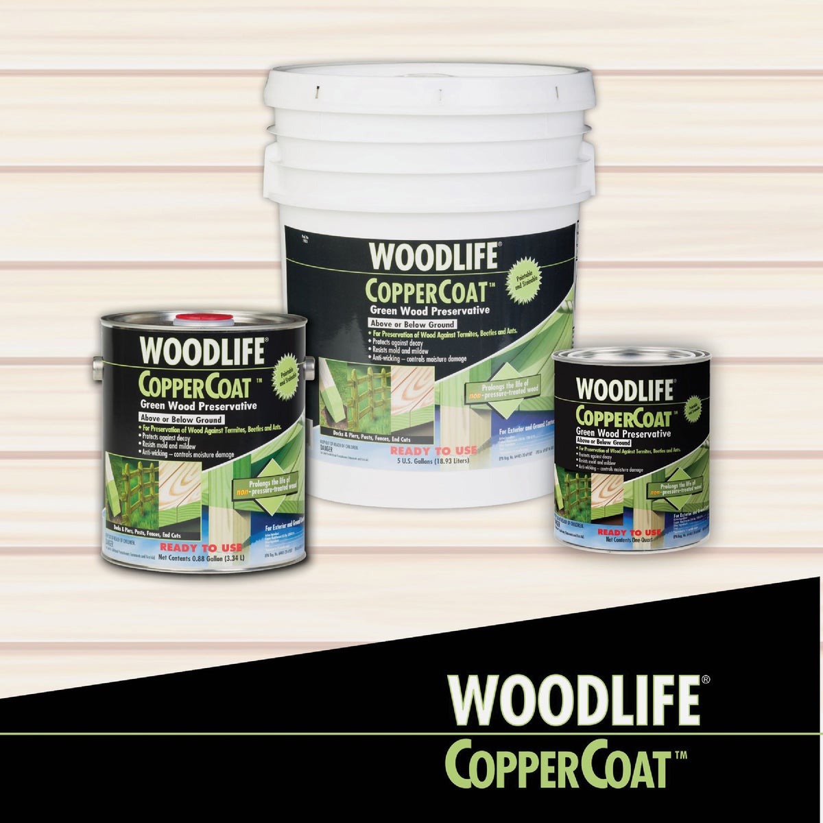 Rust-Oleum Woodlife Water-Based Coppercoat Green Wood Preservative, 1 Qt. Image 2