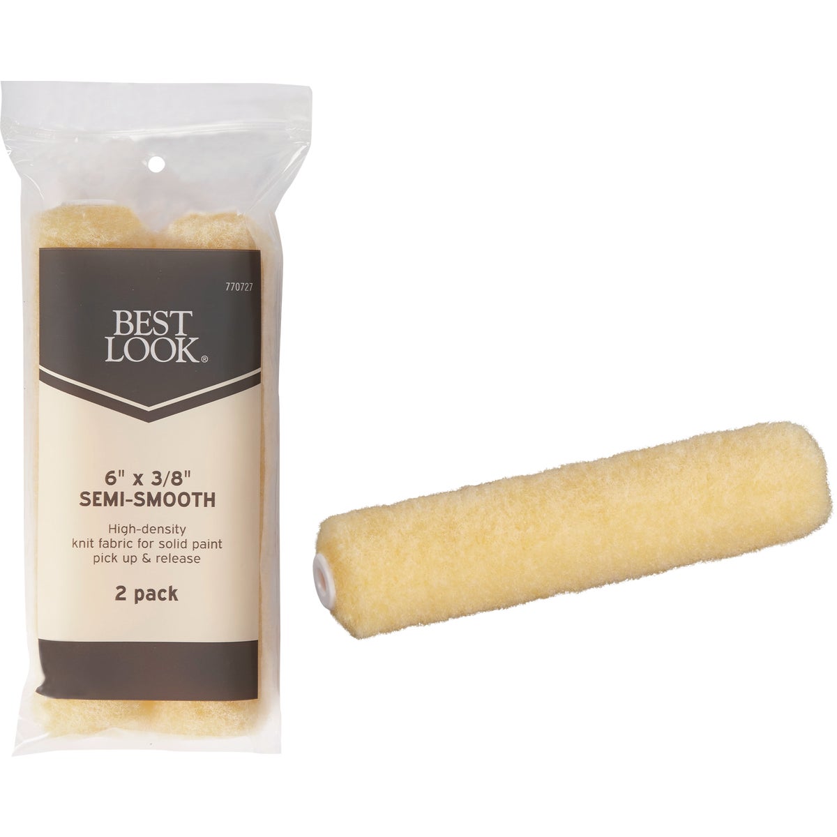 Best Look 6 In. x 3/8 In. Mini Knit Fabric Roller Cover (2-Pack) Image 1