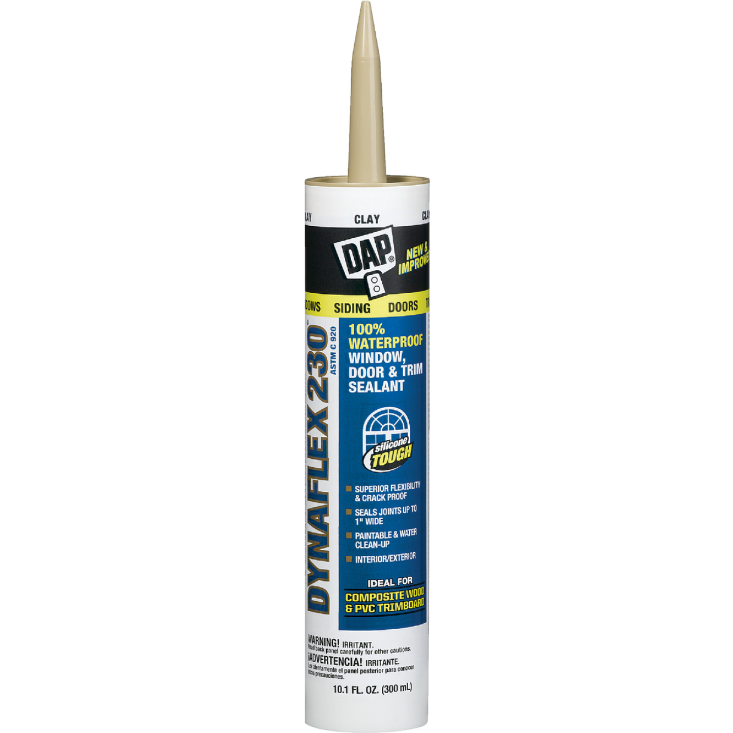 Dap Dynaflex 230 10.1 Oz. 100% Waterproof Window, Door, Siding & Trim Elastomeric Sealant, Clay Image 1