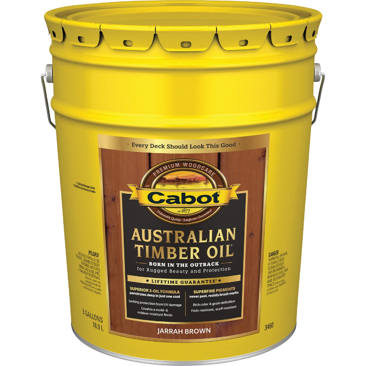 Cabot Australian Timber Oil, Jarrah Brown, 5 Gal. Image 7