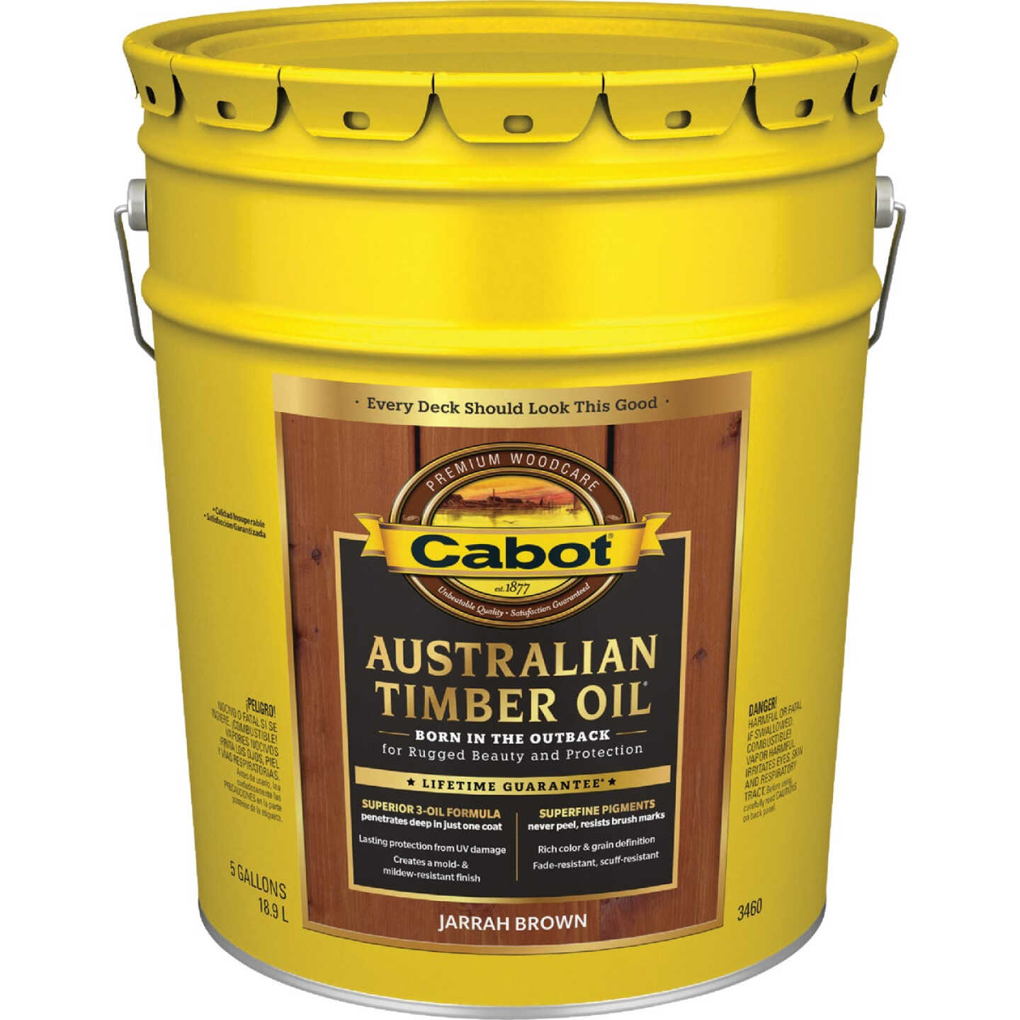 Cabot Australian Timber Oil, Jarrah Brown, 5 Gal. Image 7