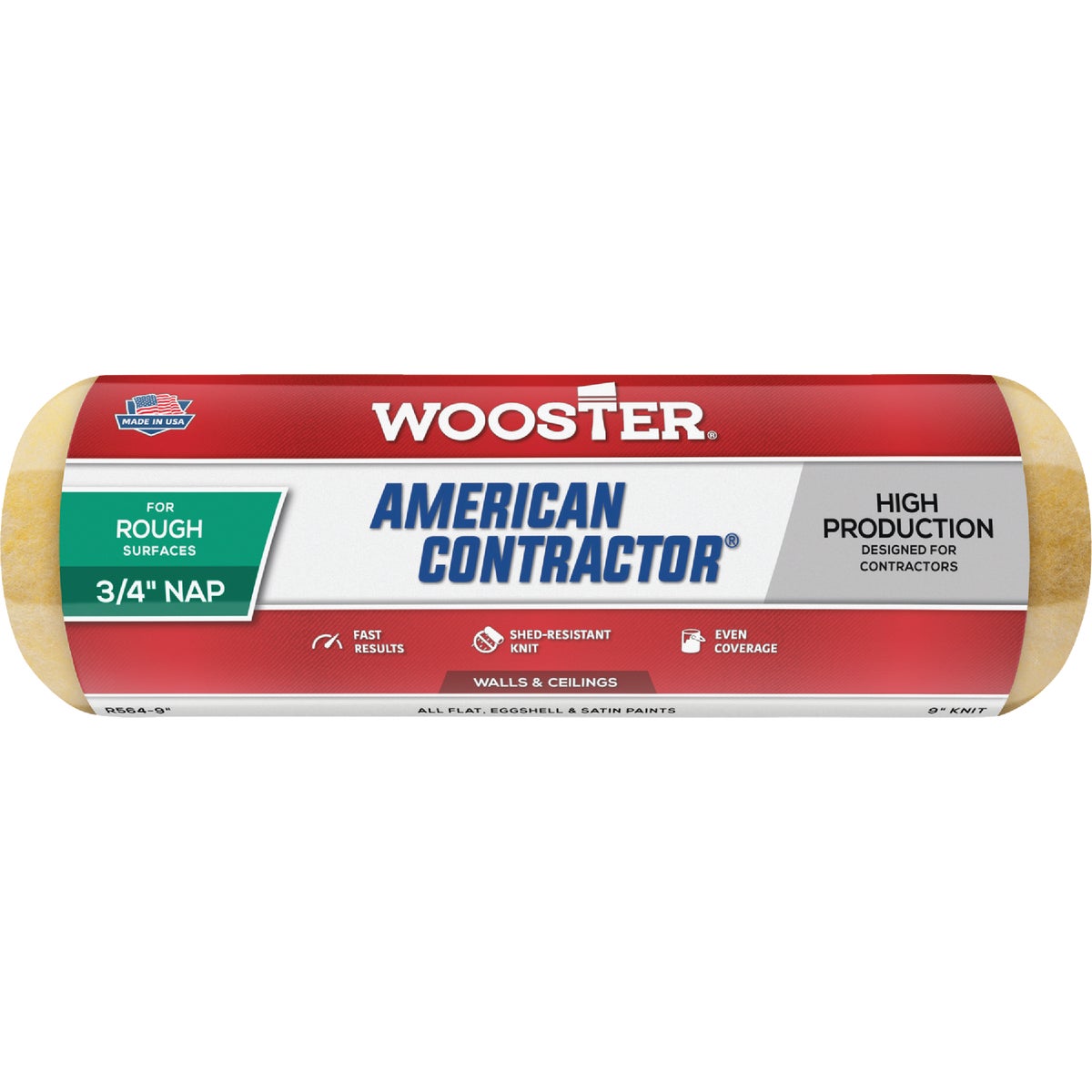 Wooster American Contractor 9 In. x 3/4 In. Knit Fabric Roller Cover Image 1