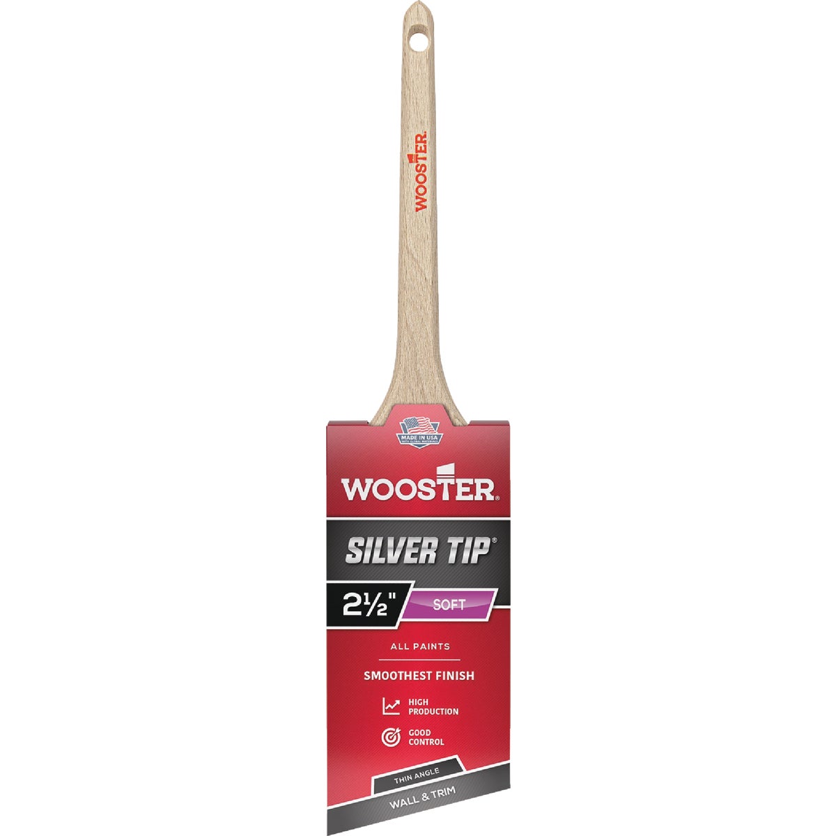 Wooster SILVER TIP 2-1/2 In. Thin Angle Sash Paint Brush Image 1