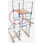 MetalTech 7 Ft. x 4 Ft. Galvanized Steel Squaring Cross Brace for Scaffolding Frames Image 3