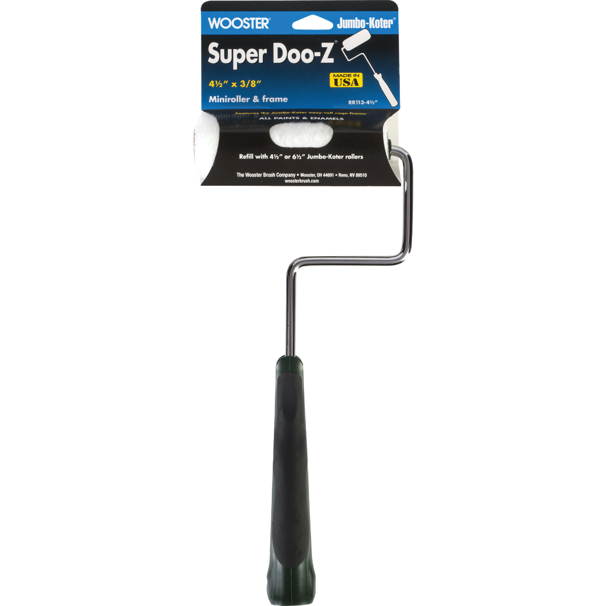 Wooster Super Doo-Z 4-1/2 In. Mini Woven Paint Roller Cover & Frame Image 1