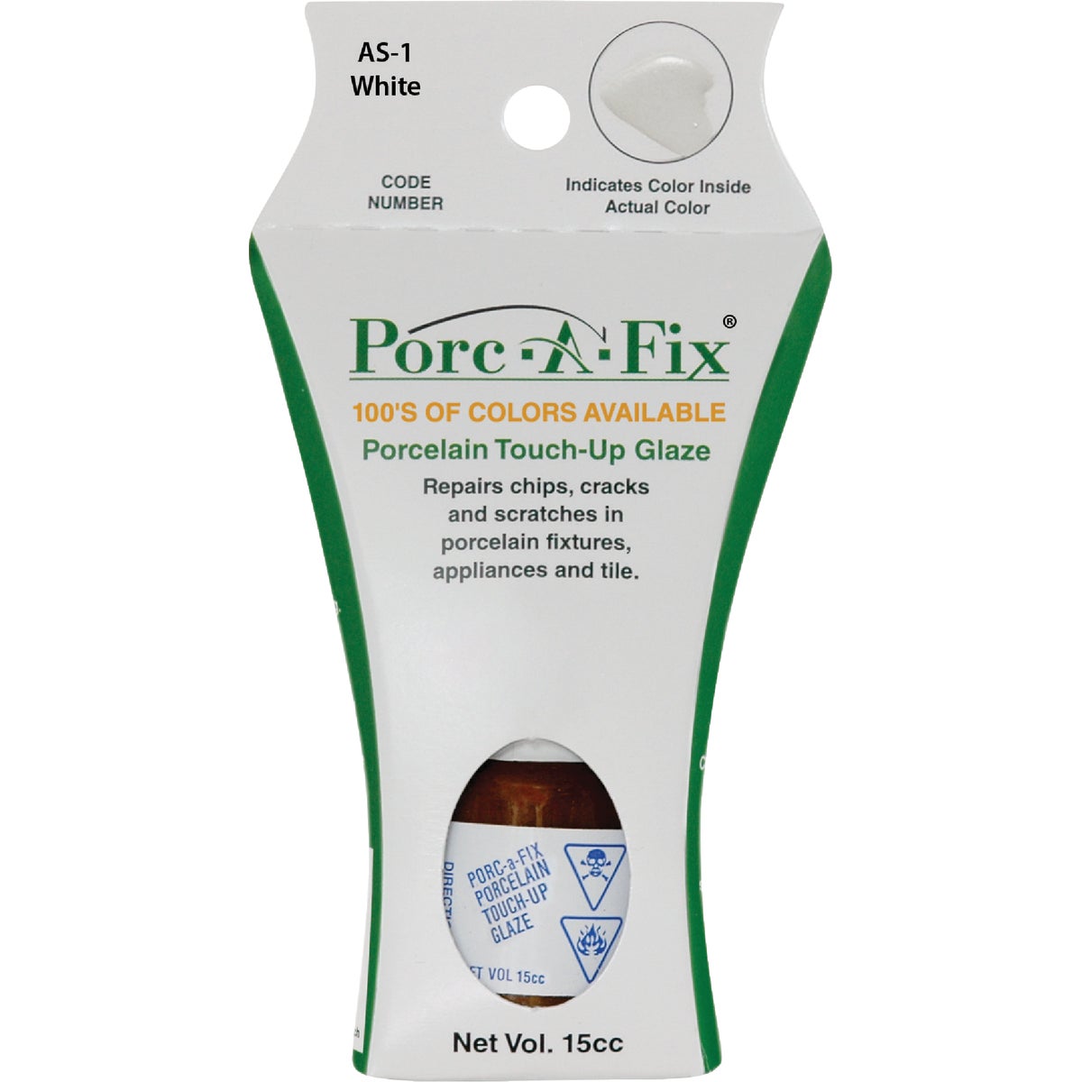 Fixture-Fix Porc-A-Fix American Standard White High Gloss Porcelain Touch-up Paint, 15cc