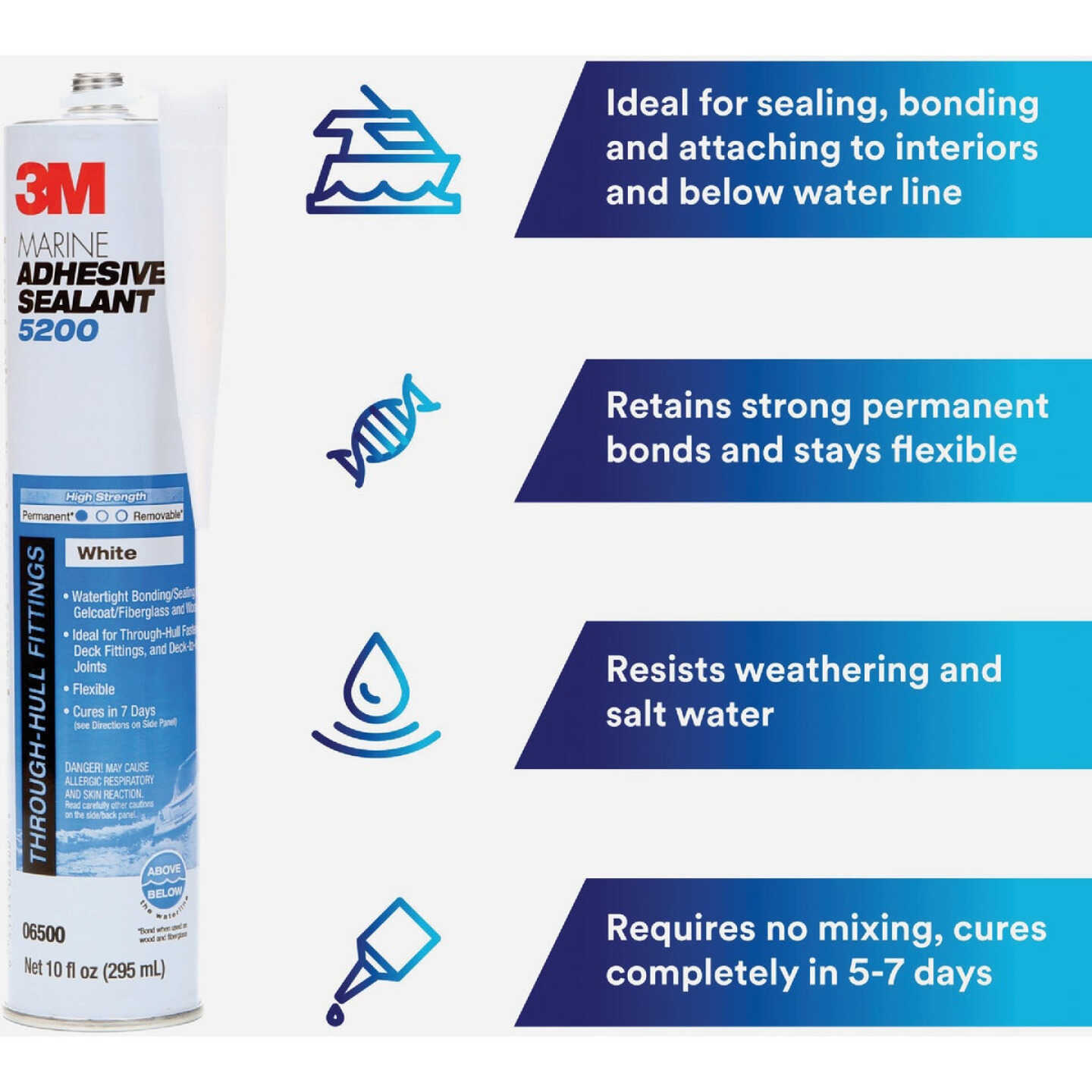3M 10 Oz. Black Marine Adhesive Sealant 5200 Image 2
