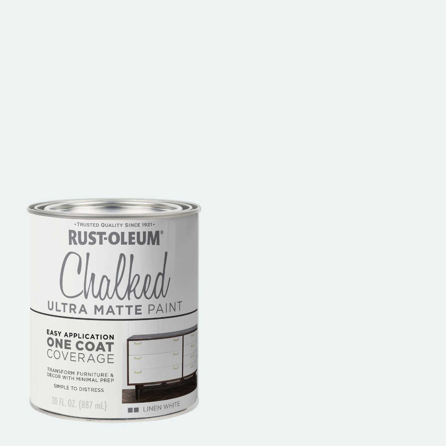 Rust-Oleum Chalked Linen White Ultra Matte 30 Oz. Chalk Paint Image 1