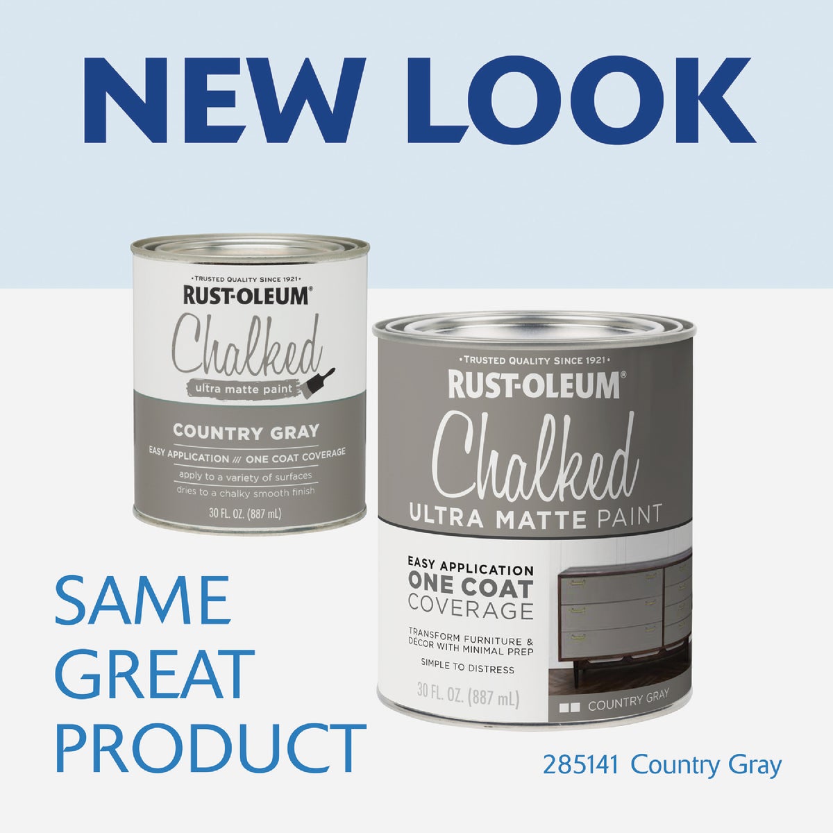 Rust-Oleum Chalked Country Gray Ultra Matte 30 Oz. Chalk Paint Image 2