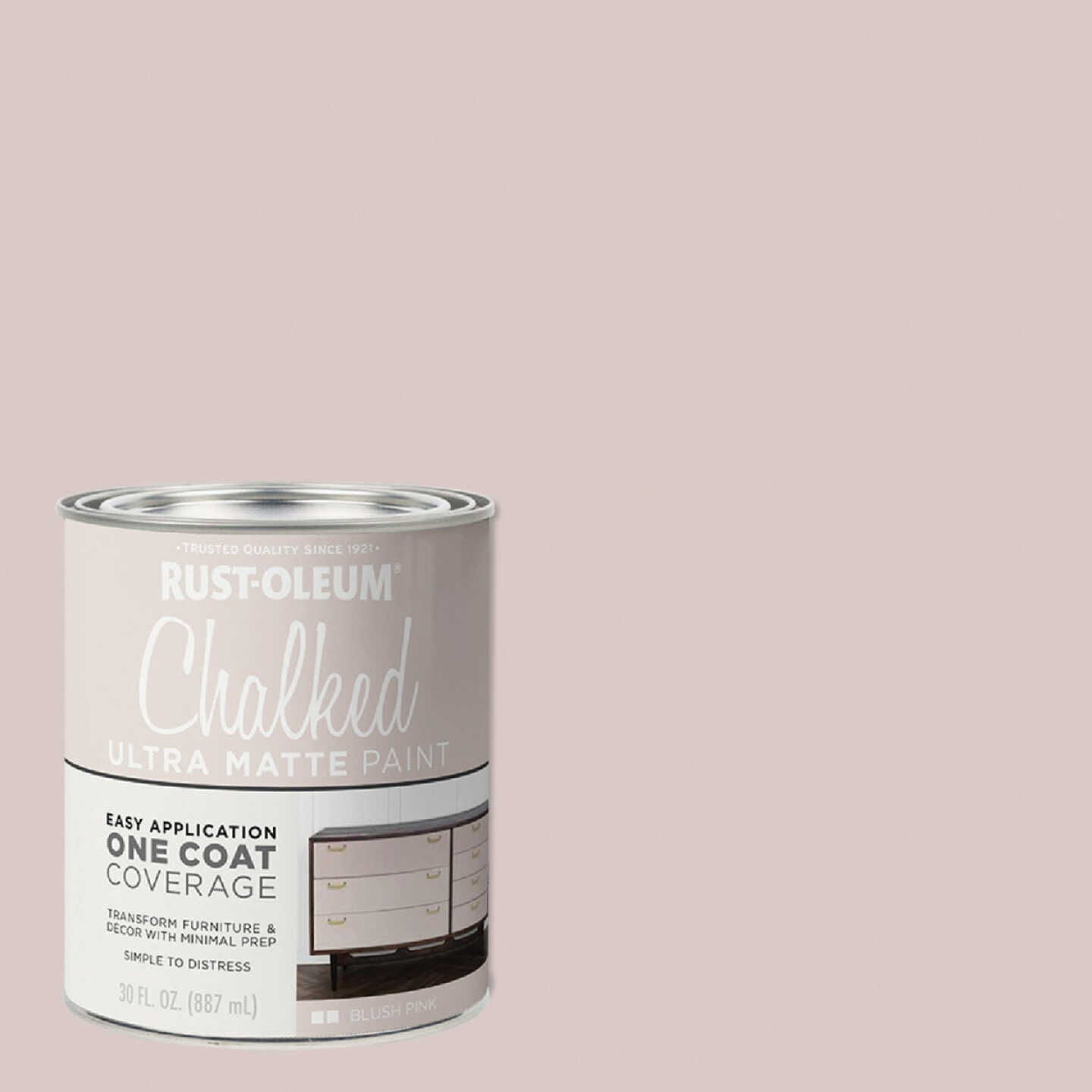 Rust-Oleum Chalked Blush Pink Ultra Matte 30 Oz. Chalk Paint Image 1