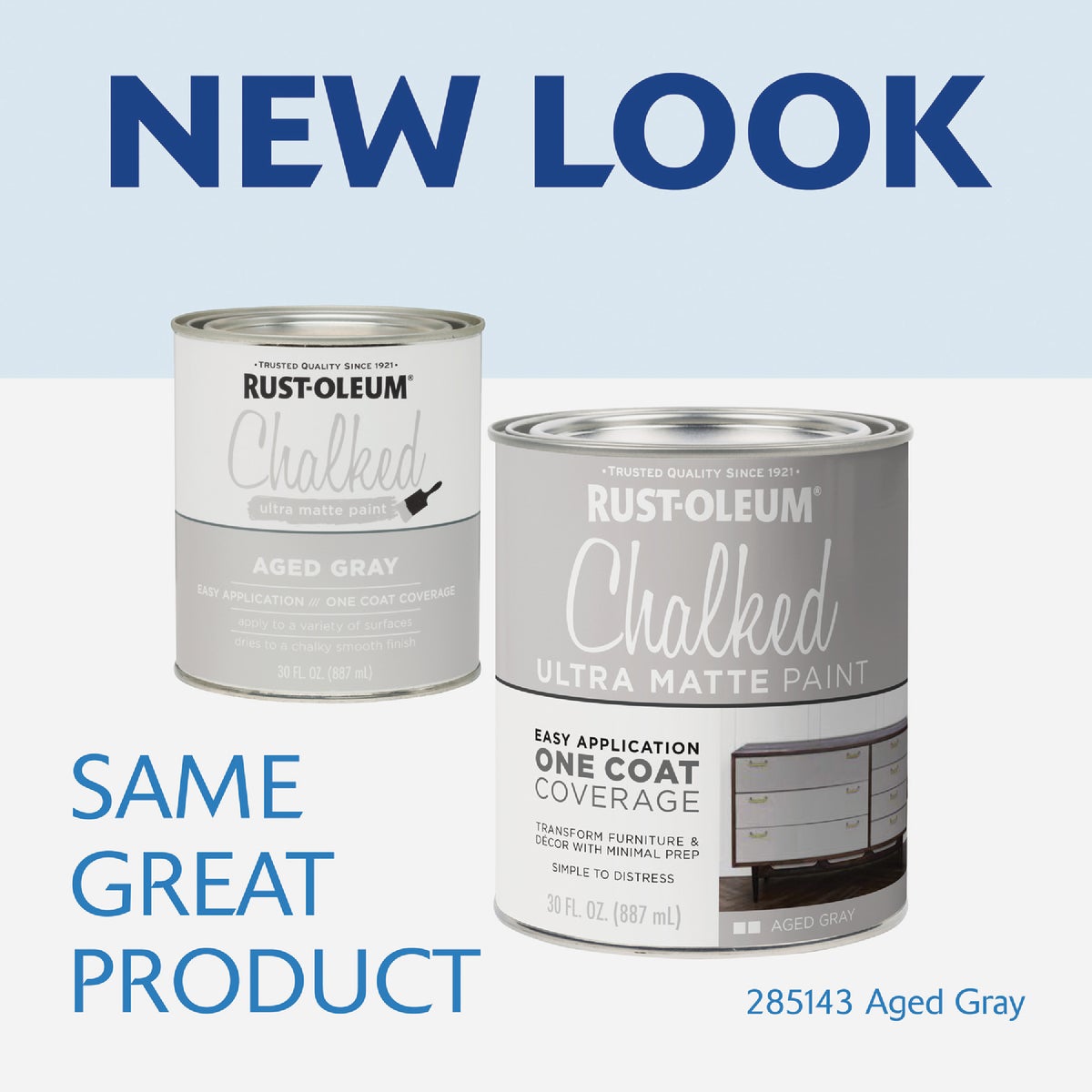 Rust-Oleum Chalked Aged Gray Ultra Matte 30 Oz. Chalk Paint Image 2