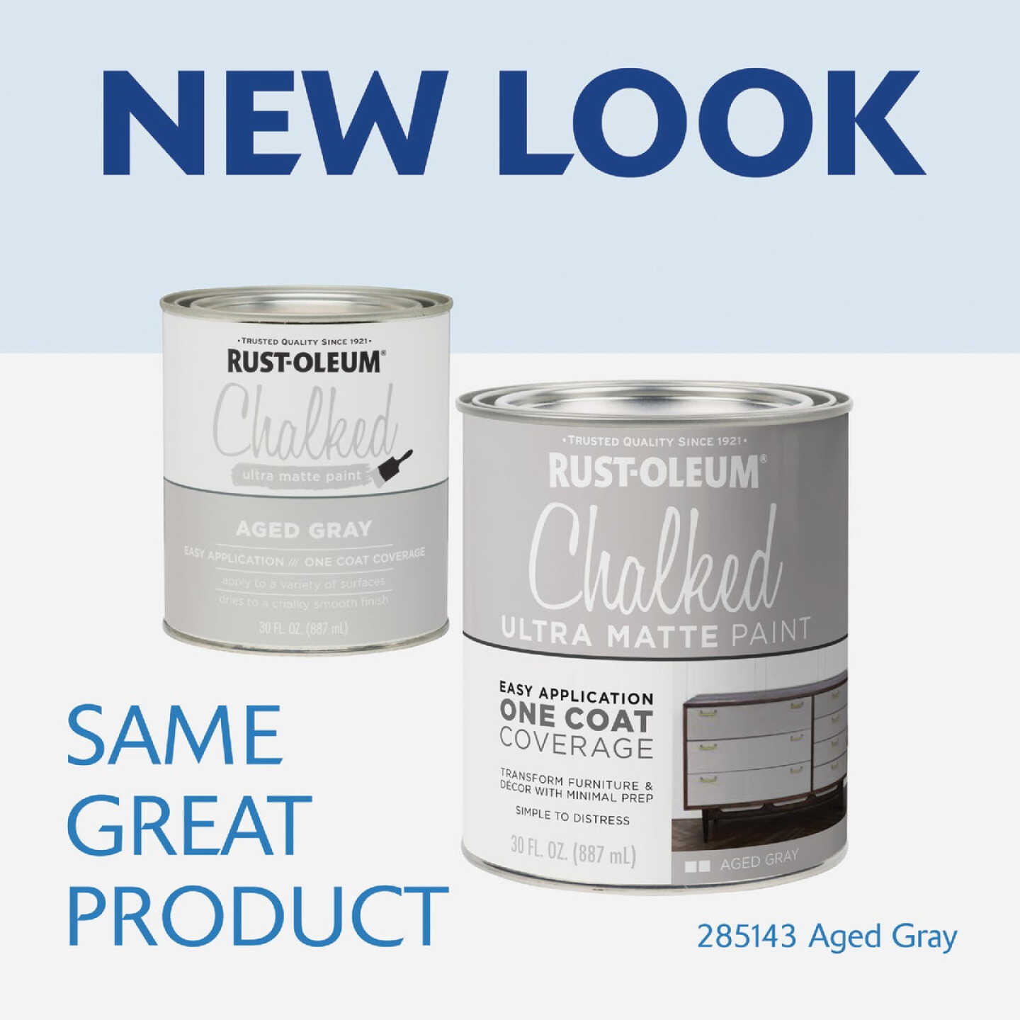 Rust-Oleum Chalked Aged Gray Ultra Matte 30 Oz. Chalk Paint Image 2