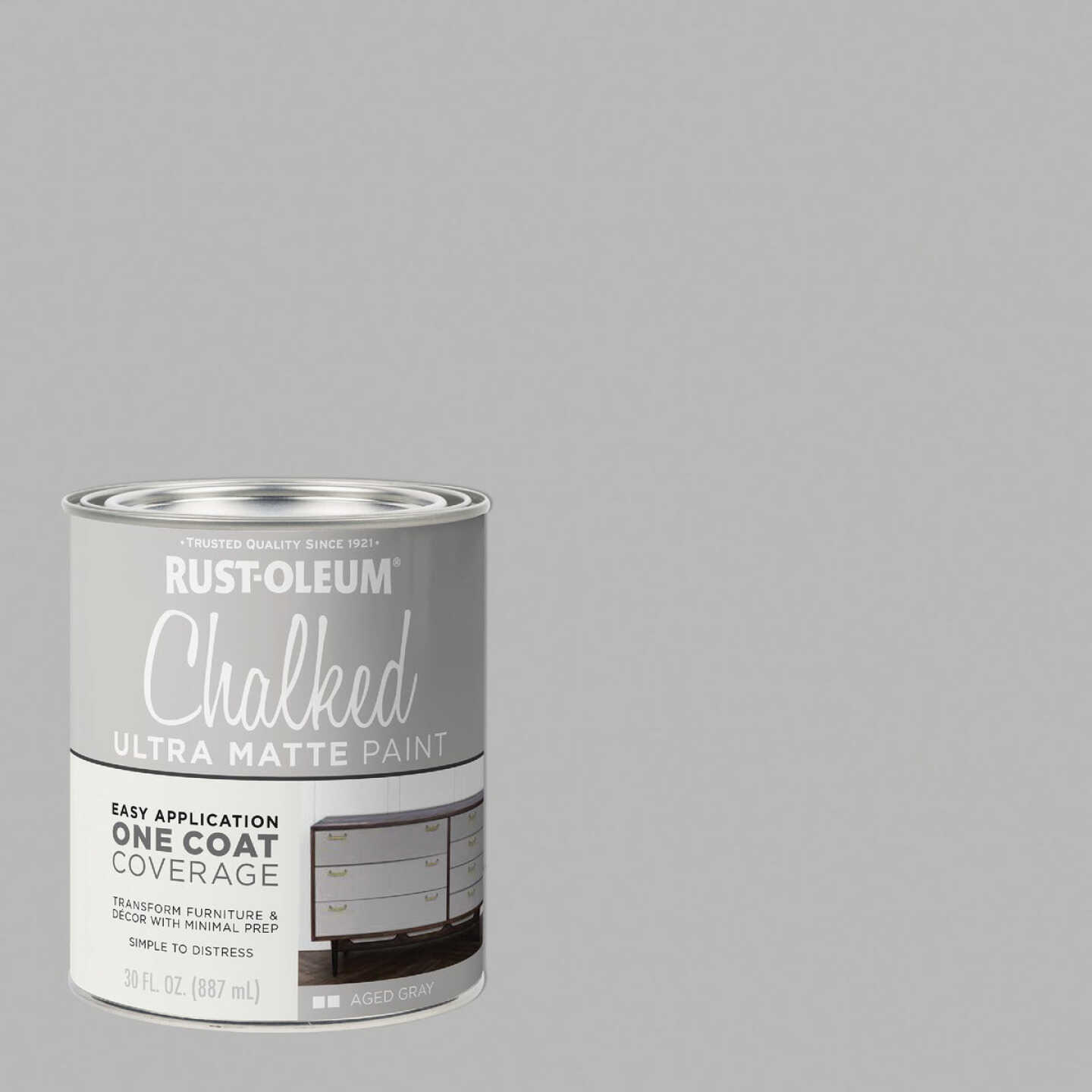 Rust-Oleum Chalked Aged Gray Ultra Matte 30 Oz. Chalk Paint Image 1