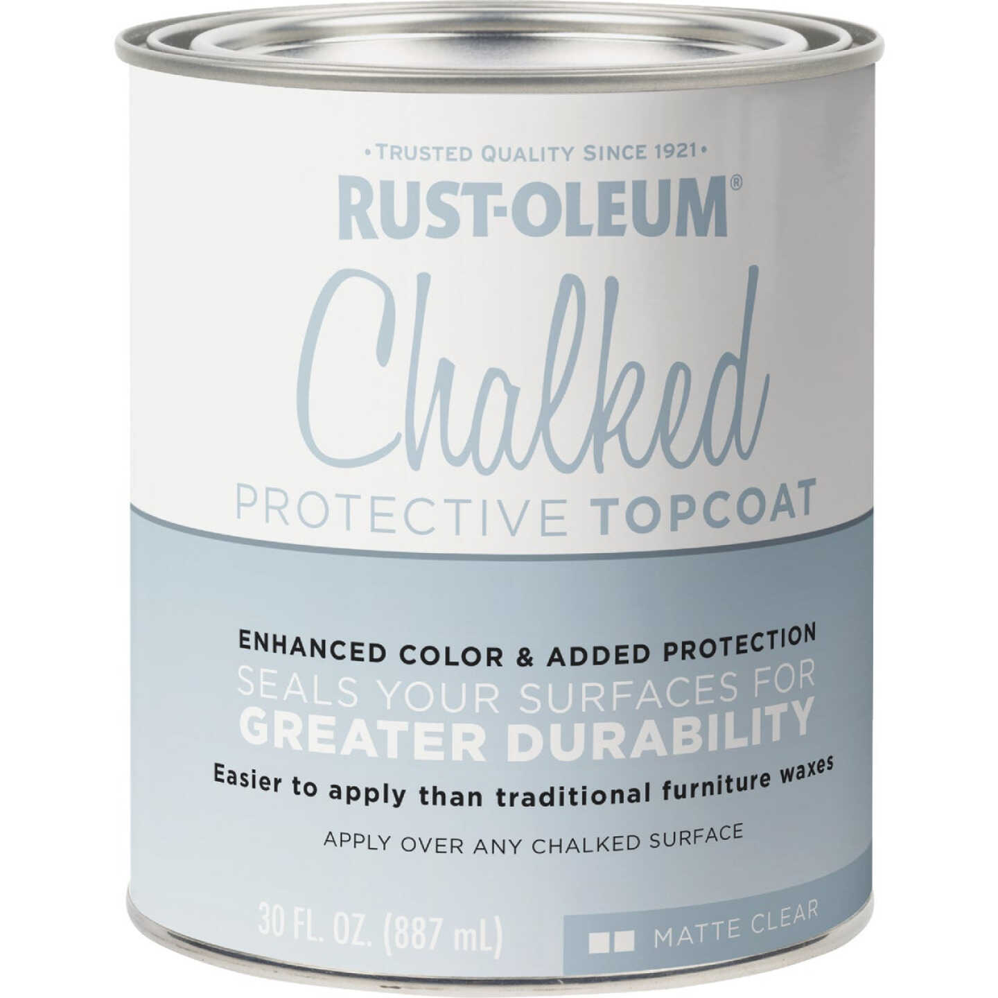 Rust-Oleum Matte Clear Protective Topcoat 30 Oz. Chalk Paint Image 6