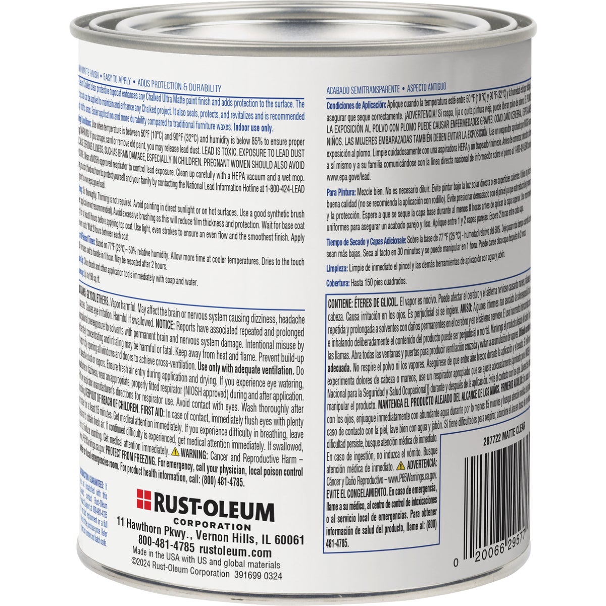 Rust-Oleum Matte Clear Protective Topcoat 30 Oz. Chalk Paint Image 7