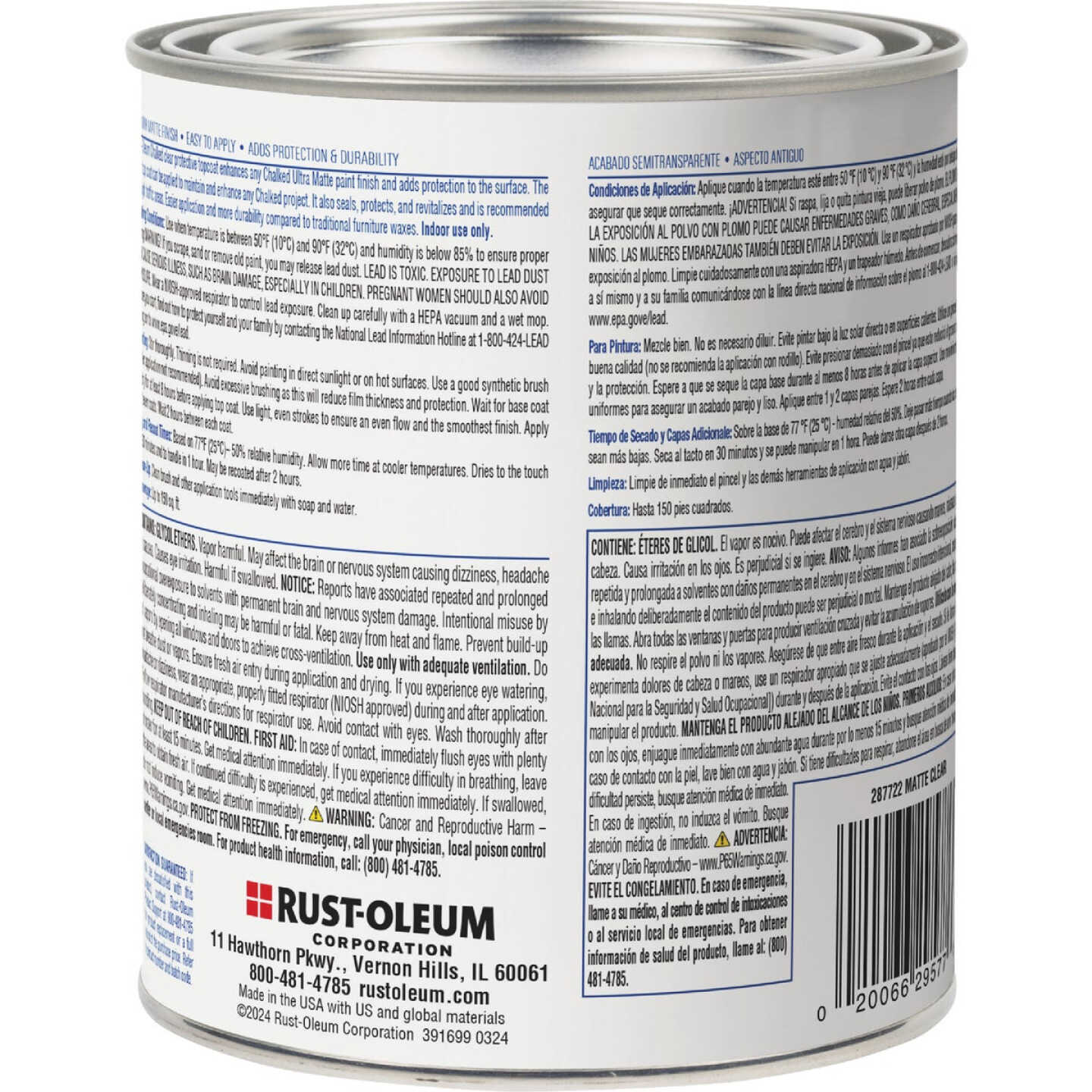 Rust-Oleum Matte Clear Protective Topcoat 30 Oz. Chalk Paint Image 7